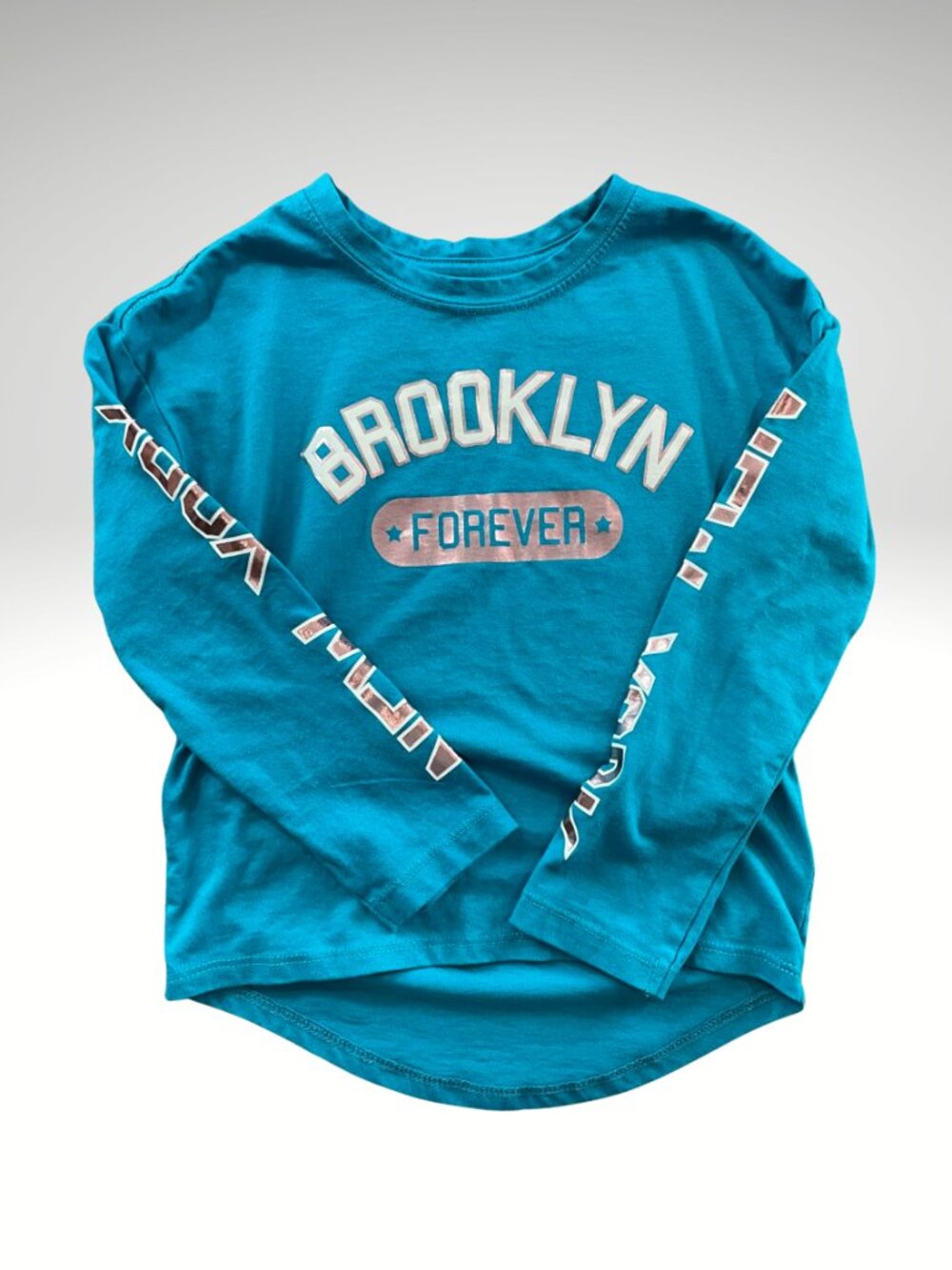 Girls "Brooklyn Forever" Long Sleeve T-Shirt Streetwear Size Small (SKU: 28G)